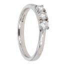 18ct White Gold 0.35ct Diamond Trilogy Ring