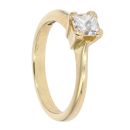 18ct Yellow Gold 0.60ct Princess Cut Diamond Solitaire Ring