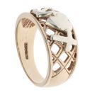 9ct Yellow And White Gold Faith, Hope And Charity Ring