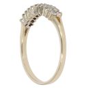 9ct Yellow Gold 0.20ct Diamond Two Row Ring