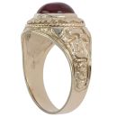9ct Yellow Gold Red Cabochon College Ring