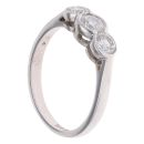 18ct White Gold 0.70ct Diamond Trilogy Ring