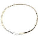 9ct Yellow And White Gold 0.15ct Brilliant Cut Diamond Bangle