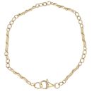 9ct Yellow Gold Bar Twist Belcher Bracelet 8"