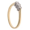 18ct Yellow Gold 0.20ct Brilliant Cut Diamond Trilogy Ring