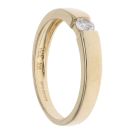 14ct Yellow Gold Cubic Zirconia Single Stone Ring