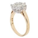 18ct Yellow Gold 1.00ct Brilliant Cut Diamond Cluster Ring