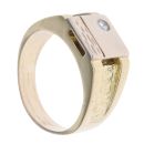 14ct Yellow Gold 0.05ct Diamond Signet Ring