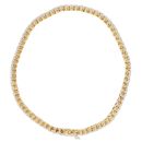 9ct Yellow Gold 2.00ct Brilliant Cut Diamond Three Row Bracelet 7"