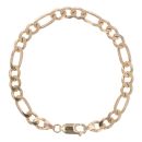 9ct Yellow Gold Figaro Bracelet 7"
