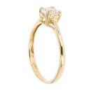 18ct Yellow Gold Single Stone Cubic Zirconia Ring