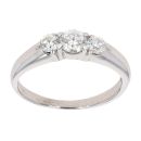 18ct White Gold 0.50ct Diamond Trilogy Ring