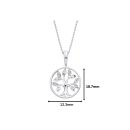 Sterling Silver Diamond Tree of Life Pendant Necklace