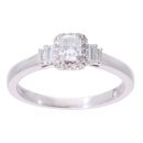18ct White Gold 0.40ct Diamond Cluster Ring
