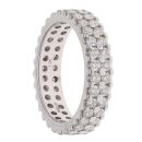 18ct White Gold 1.35ct Brilliant Cut Diamond Two Row Full Eternity Ring