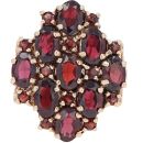 9ct Yellow Gold Garnet Cluster Ring