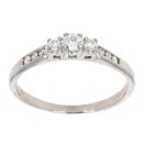 9ct White Gold 0.30ct Diamond Trilogy Ring