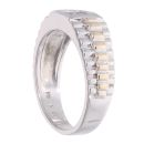 9ct Yellow and White Gold Cubic Zirconia Signet Ring