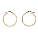 9ct Yellow Gold Glitter Hoop Earrings