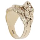 9ct Yellow Gold Patterned Saddle Ring