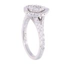 14ct White Gold 0.81ct Diamond Cluster Ring