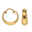 22ct Yellow Gold Classic Plain Basket Hoop Earrings