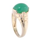 9ct Yellow Gold Jade Stone Set Ring