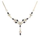 9ct Yellow Gold Cubic Zirconia and Sapphire Chain 18"