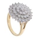 18ct Yellow Gold 2.00cts Brilliant Cut Diamond Cluster Ring