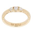18ct Yellow Gold 0.25ct Diamond Clogau Trilogy Ring