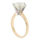 18ct Yellow And White Gold 3.51ct Brilliant Cut Diamond Solitaire Ring