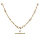 9ct Yellow Gold Knots T-Bar Chain 16"