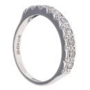 18ct White Gold 0.25ct Brilliant Cut Diamond Half Eternity Ring