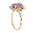 9ct Yellow Gold Single Stone Amethyst Ring