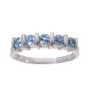 9ct White Gold 5 Stone Tanzanite Ring