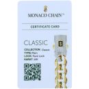 14ct Yellow Gold Monaco Curb Classic Cubic Zirconia Pave Lock Chain 18"