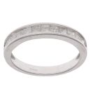 9ct White Gold 0.90ct Princess Cut Diamond Half Eternity Ring