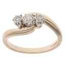 9ct Yellow Gold 0.15ct Diamond Trilogy Ring
