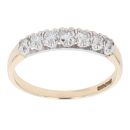 9ct Yellow Gold 0.25ct Half Eternity Ring