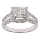 18ct White Gold 1.60ct Brilliant Cut Diamond Cluster Ring