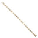 18ct Yellow, White and Rose Gold Fancy Bracelet 7.5"