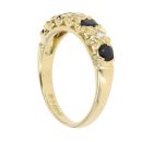 18ct Yellow Gold 0.10ct Diamond And Sapphire Ring