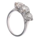 18ct White Gold 2.85ct Brilliant Cut Diamond Trilogy Ring