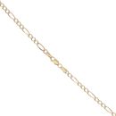 14ct Yellow And White Gold Figaro Chain 20"