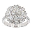 18ct White Gold Diamond Cluster Ring by Anya Belle