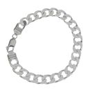 Silver Curb Bracelet 8" by Icesia