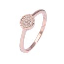 Rose Gold Plated Sterling Silver Cubic Zirconia Disc Ring