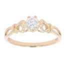 14ct Yellow Gold Cubic Zirconia Solitaire Ring