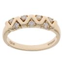 9ct Yellow Gold 0.20ct Brilliant Cut Diamond Fancy Ring