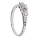 18ct White Gold 0.45ct Diamond Trilogy Ring